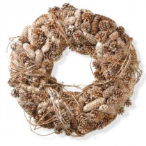 22 in. Pinecone Artificial Wreath
