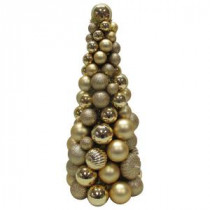 18 in. Gold Shatter-Proof Christmas Ornament Core Tree