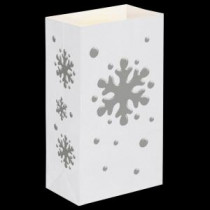 Snowflake Flame Resistant Luminaria Bags (100-Count)