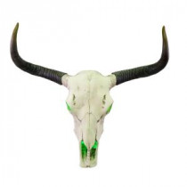 27 in. Hanging Halloween Texas Longhorn Skull with LED Illumination