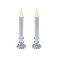 Christmas Flickering LED Candle with Timer (2-Pack)