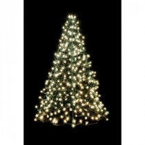 Fisherman Creations 4 ft. Artificial Christmas Tree- Folds Flat with Incandescent Clear Lights