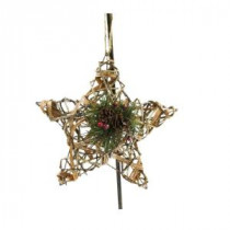 12 in. D Rattan and Berry Christmas 3D Star
