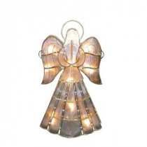 10-Light 16 in. Capiz Angel Tabletop with Vines and Pearls
