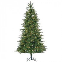 7.5 ft. Pre-Lit Natural Cut Franklin Spruce Artificial Christmas Tree with Clear Lights