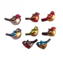 Glass Chinese Song Bird Ornament Set (8-Piece)