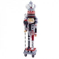 20 in. Hollywood Black/White/Red Nutcracker with Crown