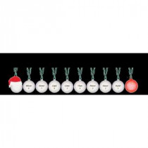 10-Light Santa Hat Golf Balls Light Set