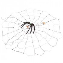 8 ft. Pre-Lit Tinsel Spider Web