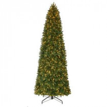 12 ft. Pre-Lit LED Sierra Nevada Quick Set Artificial Christmas Slim Tree x 3,662 Tips with 900 Indoor Warm White Lights-TGC0P3A38L01 206795409