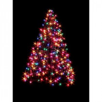 4 ft. Indoor/Outdoor Pre-Lit LED Artificial Christmas Tree with Green Frame and 240 Multi-Color Lights