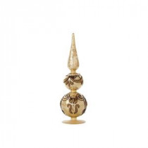 Baroque Collection 13.5 in. Glittered Pattern Finial (2-Pack)