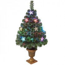 3 ft. Fiber Optic Evergreen Artificial Christmas Tree with Star Decoration