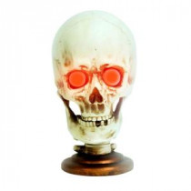 10 in. Tabletop Realistic Animated Skull with LED Illumination