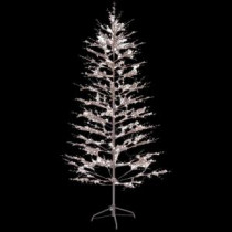 6.5 ft. Brown Winter Berry Branch Tree with C4 Color Choice LED Lights