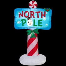 26.38 in. D x 16.93 in. W x 42.13 in. H Inflatable Outdoor North Pole Sign