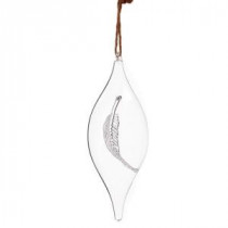 Urban Earth Collection 10 in. Glass Finial with Feather Ornament (4-Pack)
