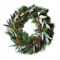 Sage & Co. Evergreen Collection 24 in. Pine, Eucalyptus, and Juniper Artificial Christmas Wreath-XVC10527 206458651