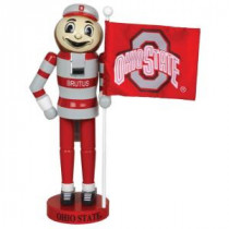 12 in. Ohio State Mascot Nutcracker with Flag