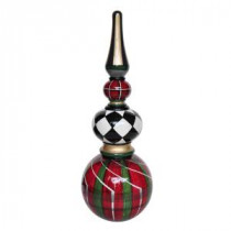 2.8 ft. Plaid and Harlequin Christmas Topiary