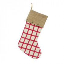 19 in. Cotton Wide Plaid Stocking