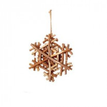 Lodge Collection 8 in. Trig Snowflake Ornament (6-Pack)