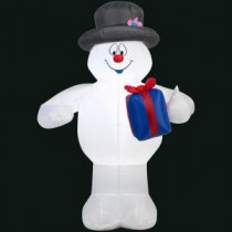 27.56 in. L x 20.47 in. W x 42.13 in. H Inflatable Frosty with Present