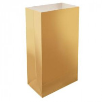 11 in. Gold Luminaria Bags (Count of 24)