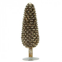 11 in. Gold Pine Cone Finial