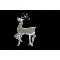 35 in. Standing Reindeer with 144 LED Lights Decoration