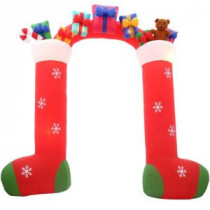 9.5 ft. H Inflatable Stockings with Gifts Archway