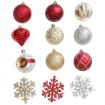 2.3 in. Cranberry Frost Shatter-Resistant Ornament (101-Pack)