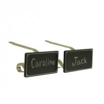 3 in. Silver Stocking Holder with Chalkboard Icons (2-Pack)