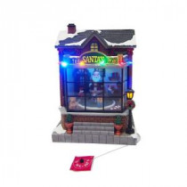 9.5 in. Animated Santa&#39,s Toy Shop
