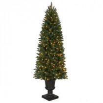 6 ft. Pre-Lit LED New Meadow Artificial Christmas Potted Tree x 684 Tips with 200 Indoor and Outdoor Warm White Lights