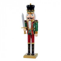 15 in. Wooden Nutcracker with Sequins and Glitter