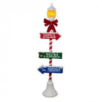 72 in. Holiday Lamppost with LED Illuminated Lantern