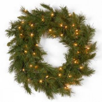 20 in. Winchester Pine Artificial Wreath with Clear Lights