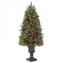 4 ft. Winslow Potted Artificial Christmas Tree with 100 Clear Lights