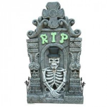 Home Accents Holiday 36 in. Halloween Tombstone with LED Lights, Sound and Motion Sensor-LH4032 205823470