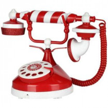 6.50 in. Santa&#39,s Christmas Candy Stripe Telephone
