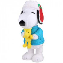 22 in. Holiday Greeter Snoopy in Blue Puffer Jacket with Russian Hat