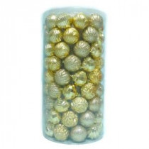 2.3 in. Shatter Proof Ornament Gold (101-Piece)