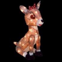 18 in. Rudolph Pre-lit LED 3D Sitting Clarice