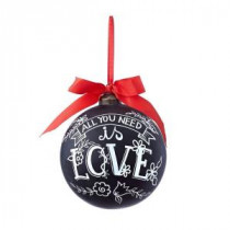 Classic Christmas Collection 5.25 in. Chalkboard Love Ornament (6-Pack)