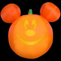 66.14 in. W x 51.18 in. D x 59.84 in. H Inflatable Mickey Jack O Lantern