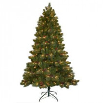 9 ft. Cashmere Cone and Berry Decorated Artificial Christmas Tree with 750 Clear Lights