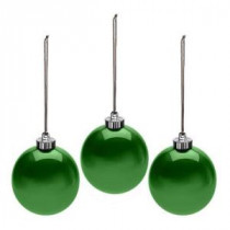 6 in. Outdoor Pearlized Green New Ornament (Set of 3)