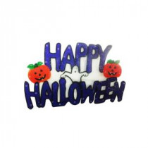 6 in. Happy Halloween Indoor Hanging Decor with 10 LED Lights