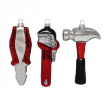 4 in. Assorted Man&#39,s Tool Set Ornament (3-Count)